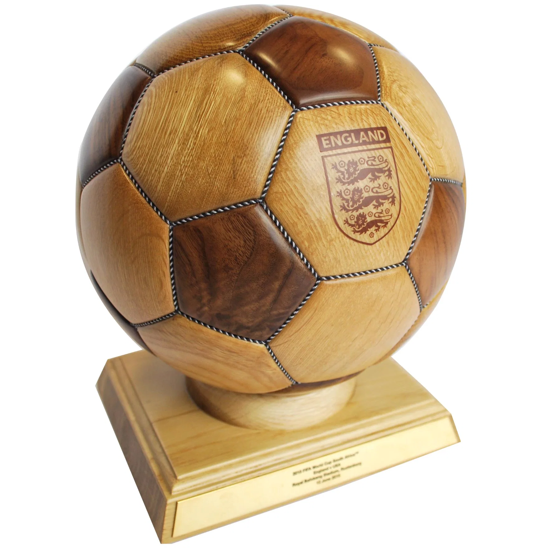 Balón de fútbol de madera hecho de 32 piezas de madera, regalos especiales