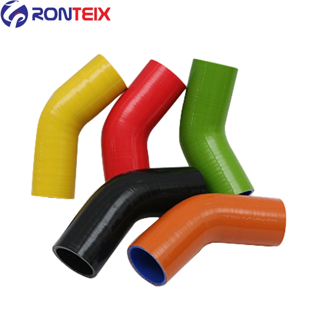 45 Degree Elbow Silicone Rubber Black Blue Red Radiator Hose