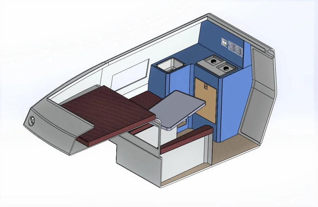 Cama de atendimento de alta qualidade Caravana Australiano Veículo híbrido autocaravanas