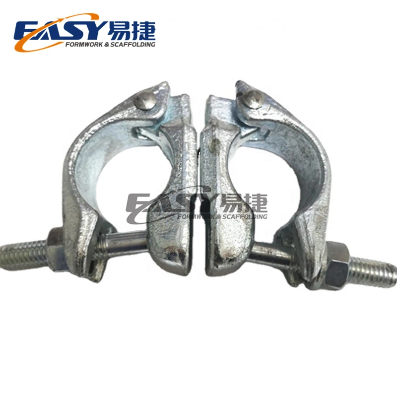 Facile 5% de réduction sur l'échafaudage BS1139/En74 48.3mm British Drop Forged Pressed Type Pipe Joint Coupler Beam Double Right Angle Swivel Scaffolding Clamp.