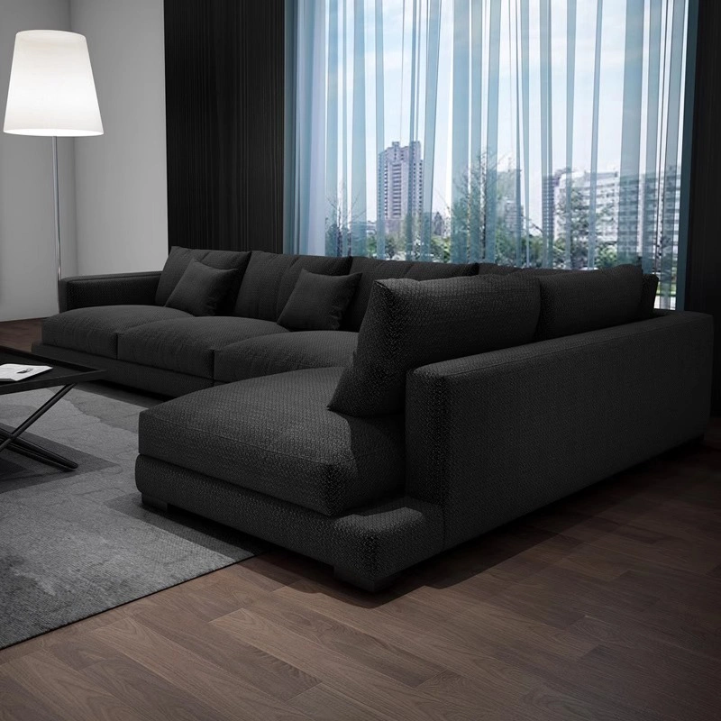 Modernes Wohnzimmer Möbel Sofa Set Nordic Tech Stoff L Formsektionale Sofas