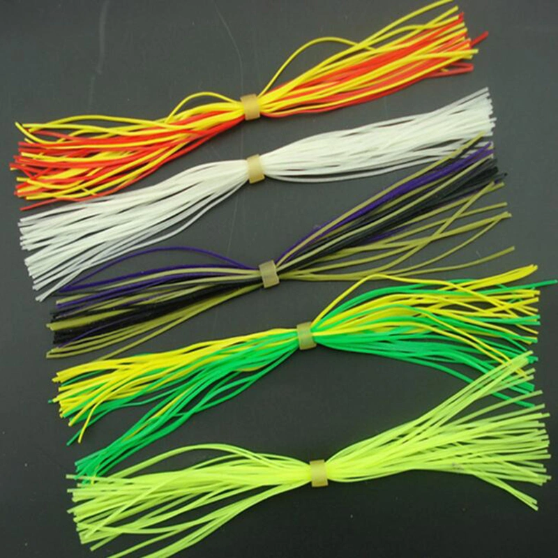 Fly Fishing Jigs 30strands Skirts Fish Bait Silicone Lures Mixed Color