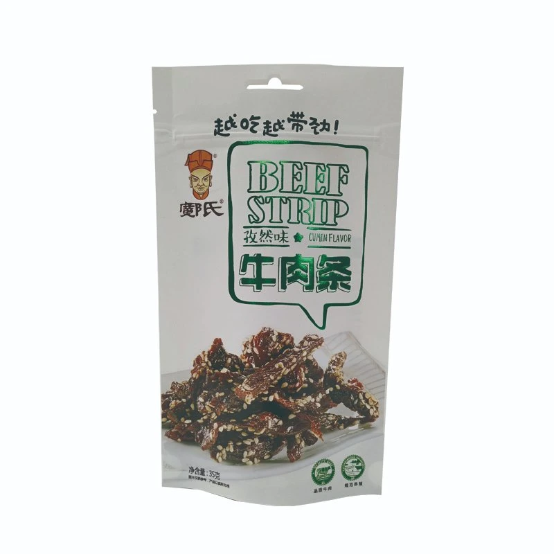 Chinesische Fabrik Großhandel/Lieferant aufstehen Kraftpapier Lebensmittel Verpackung Beutel Mit Reißverschluss geeignet für Beef Jerky Biltong und Snack