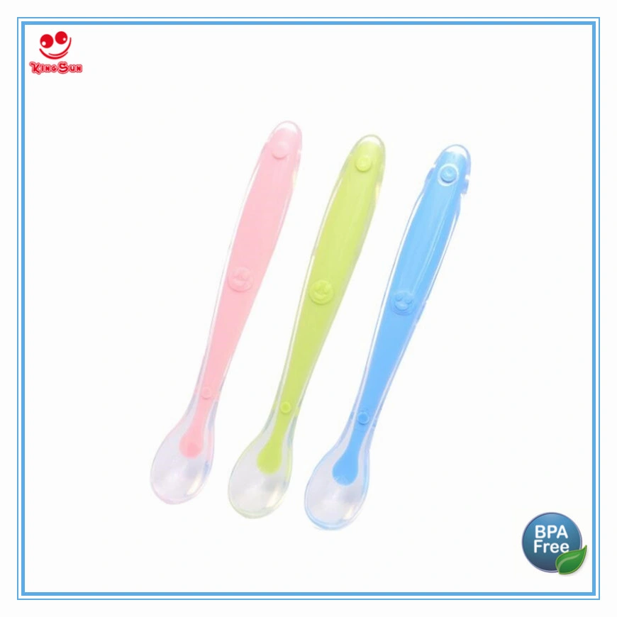 High quality/High cost performance  Cutlery Silicone Spoons for Baby Feeding Dinner Set