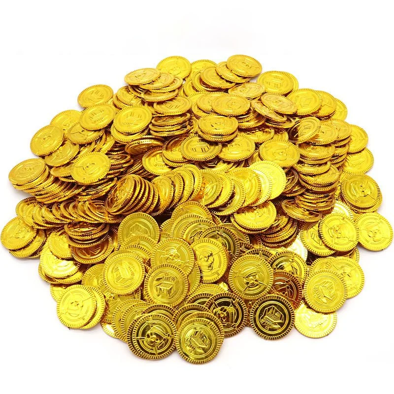 Wholesale Pirate Coins Manufacturer Supply Gold Silver Props Coins Movable Imitation Coin