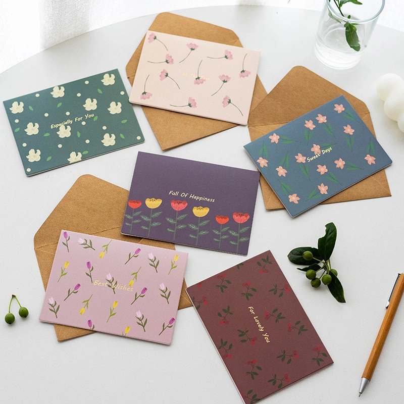 Custom Luxury CMYK cores impressas saudações convite de casamento Envelopes Obrigado Cartas de ti