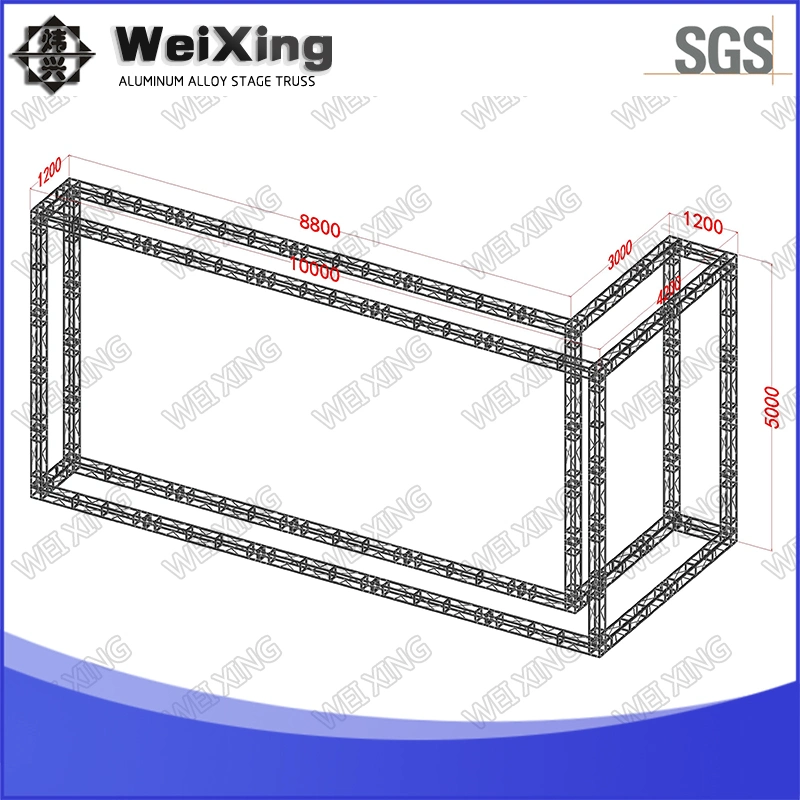 7.7X7.7X6m, 200x200mm aluminium Truss salon exposition stand exposition extérieur Eventtruss Affichage Mobile Publicité Truss