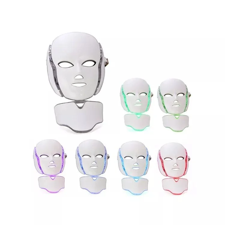 High quality/High cost performance  7 Colors LED Light Therapy Facial Mask Beauty Whitening Skin Rejuvenator Anti Aging LED Light Therapy Mask