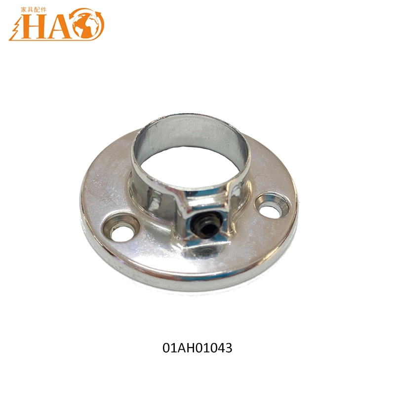 Pipe Fitting Iron Steel Round Flange for Tube 16mm/19mm/25mm Chrome Plated