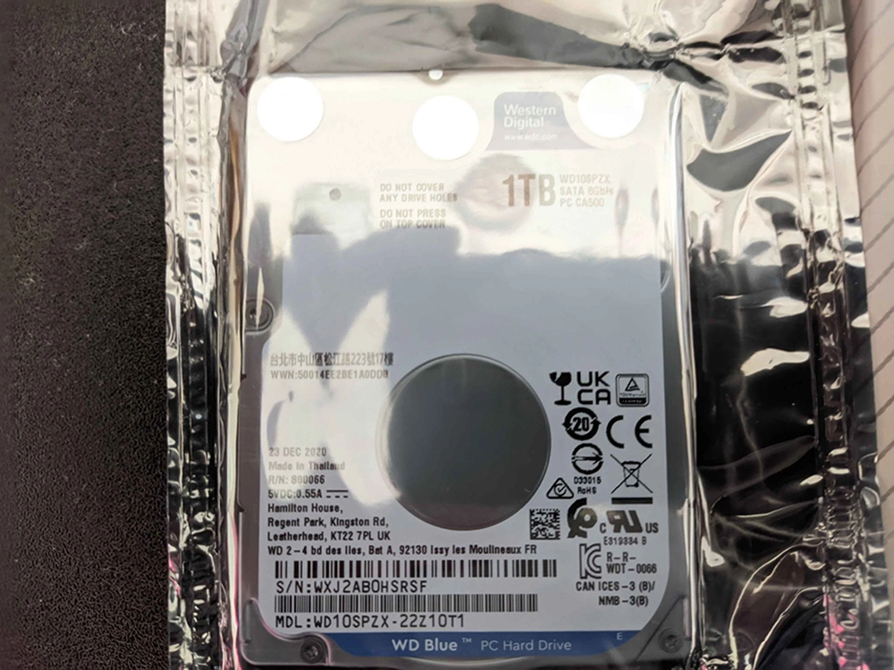 Western Digital Blue Disco Rígido 1TB Disco Rígido para Laptop 2.5" SATA 6GB/S 128MB Wd10spzx SSD/HDD