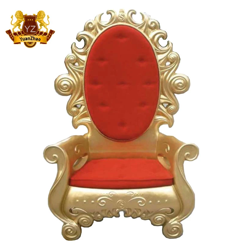 Large Christmas Holiday Decoration Fiberglass Santa Chair Christmas Santa Throne for Sitting