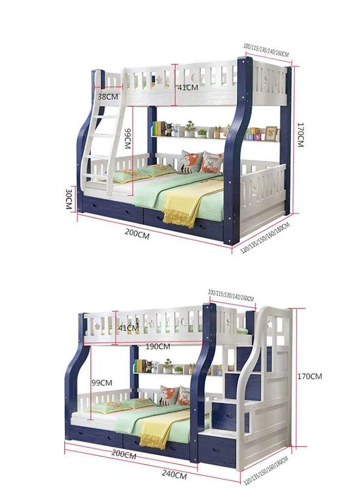 أثاث غرفة النوم أسرة بطابقين مع سرير تخزين بطابقين للأطفال