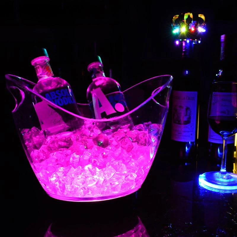 4L Capacity RGB Color Change LED Ice Bucket Festival Lights for Party