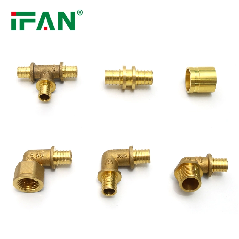 Ifan Factory Pex Compression Brass Elbow Pex Sliding Copper Plumbing Fitting