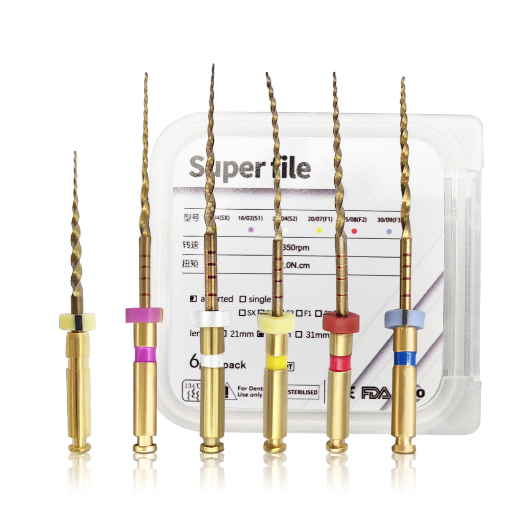 Consumibles dentales Endodontic Diamond Burs Taper Files 4% Rotary File