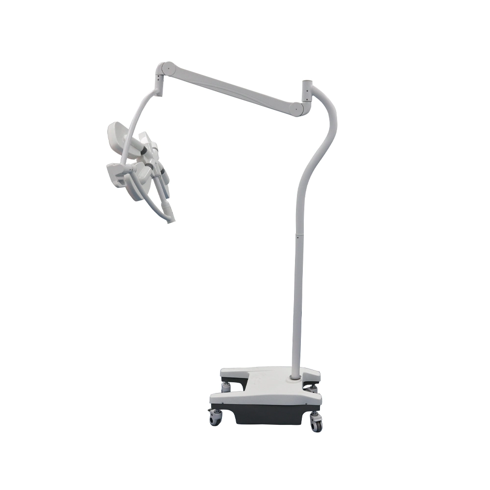 Medical Mobile Portable Shadowless Operating Light Manufacturer LED Surgical Lamp Flower Pedal Design for Hospital Room Use