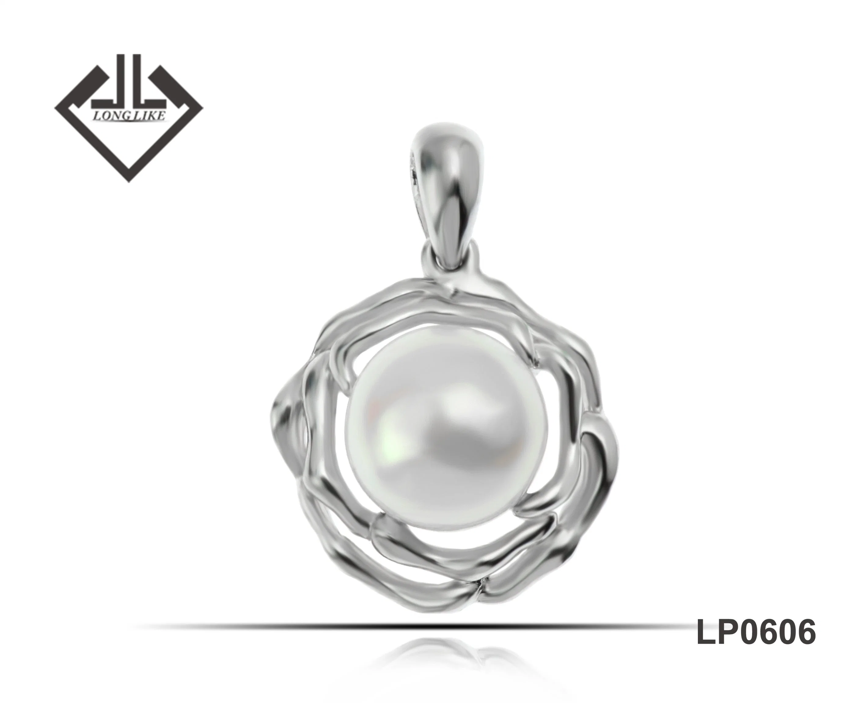 Bijoux Sterling Silver White Gold Freshwater Pearl Pendant for Women