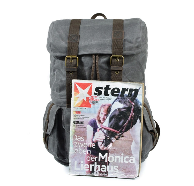 New Arrival Good Quality Waxy Canvas Outdoor Camera Backpack Waterproof Camera Bag