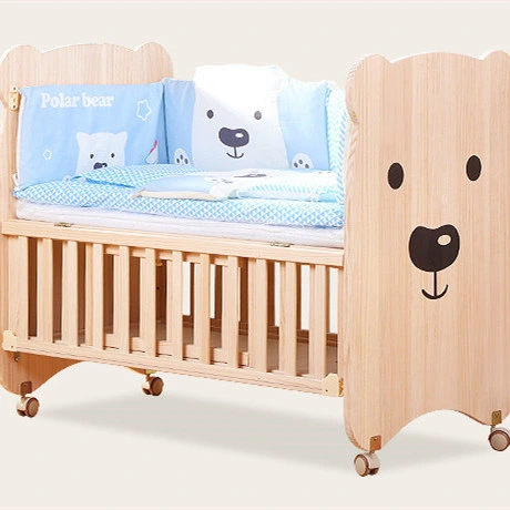 Home Specific Use and Wall Side Crib Style Baby Furniture Bed with Protection Bumper