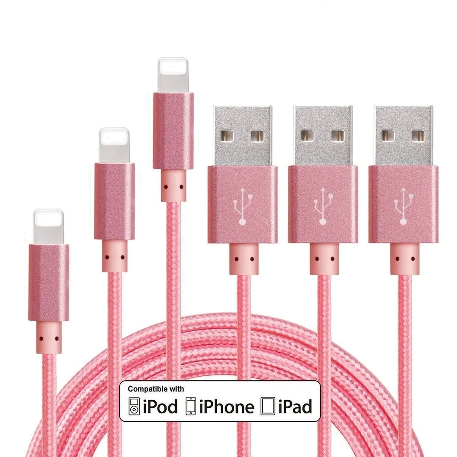 Data Synchronization Charger Mobile Phone Accessories 2.4A Wholesale/Supplier Nylon Woven USB