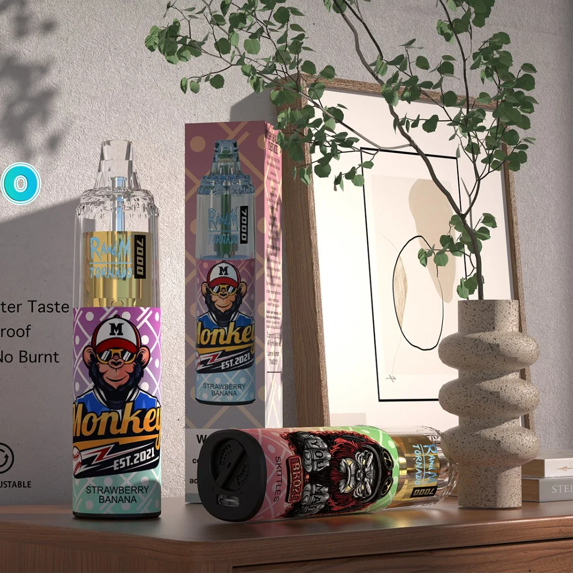 Tornado 7000 Puffs E-Cig Puff Bar Wape Ecaper Ecaper Hoookah الكهربائية Randm E-Liquid E سيكاريتا الإلكترونية علبة السجائر التي يمكن التخلص منها قبل القرد الفارغ