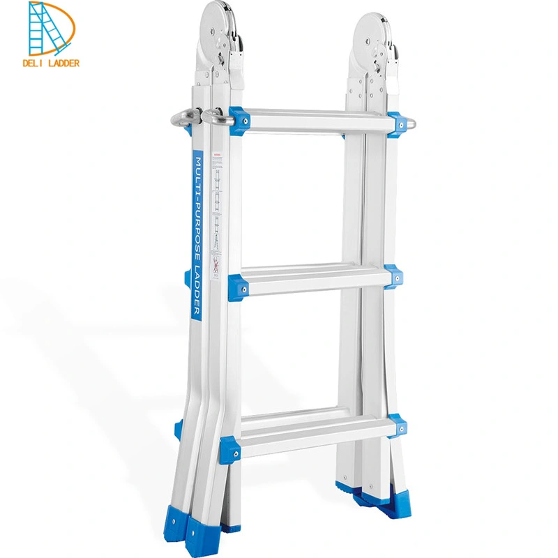 Deliladder Multipurpose Telescopic Ladders 4X3/4X4/4X5/4X6 Folding Step Aluminium Ladder