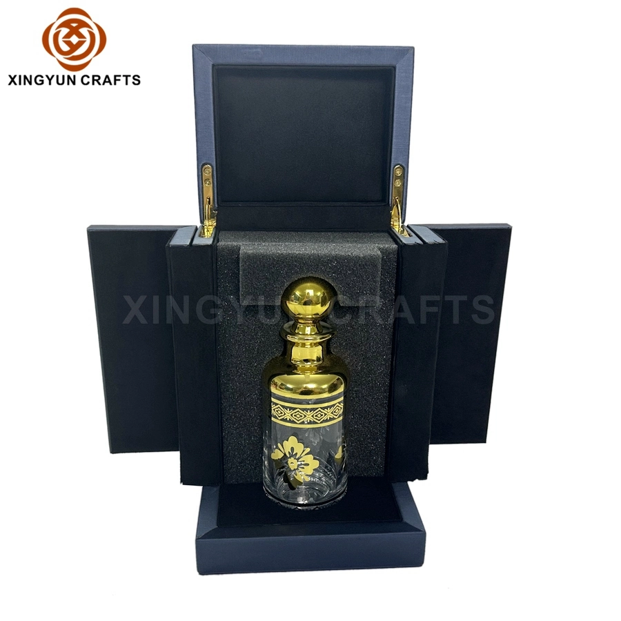 Custom Logo Printing Luxury Packaging Box for Arabic Perfume Bottle Wood Packing Gift Box