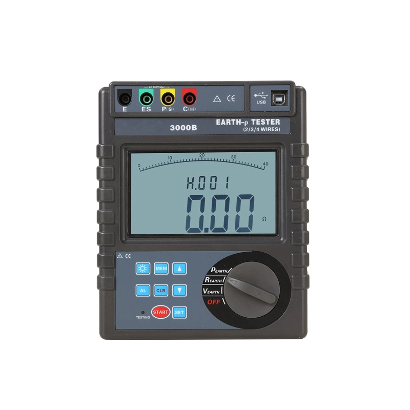 HV HIPOT  Digital Earth Resistance Tester Soil Resistivity Test Equipment GDCR3000B