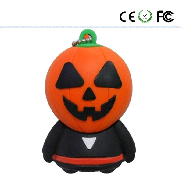 Promostional Customized PVC Material Halloween USB Flash Drive for Halloween Gift