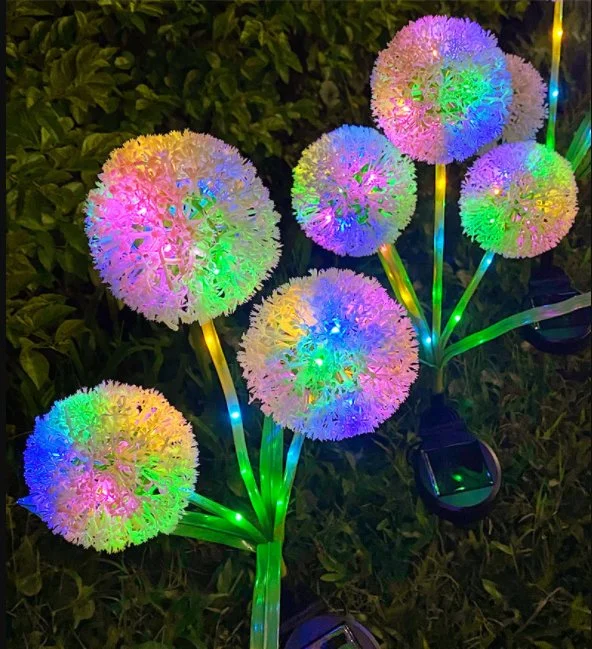 2022 New Factory Wholesale Outdoor Solar Powered LED Fantasy Plastic Chopped Green Onion Lighting Water Proof Decorative Lighting Garden Decoration