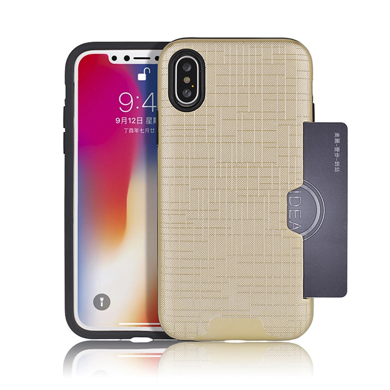 Style Unique Design Wire Drawing Card Case for iPhone 7 Plus Cover