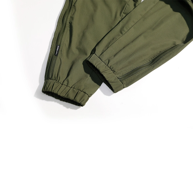 Mens Heavyweight Drawstring Cargo Pants Elastic Waist Relaxed Pockets