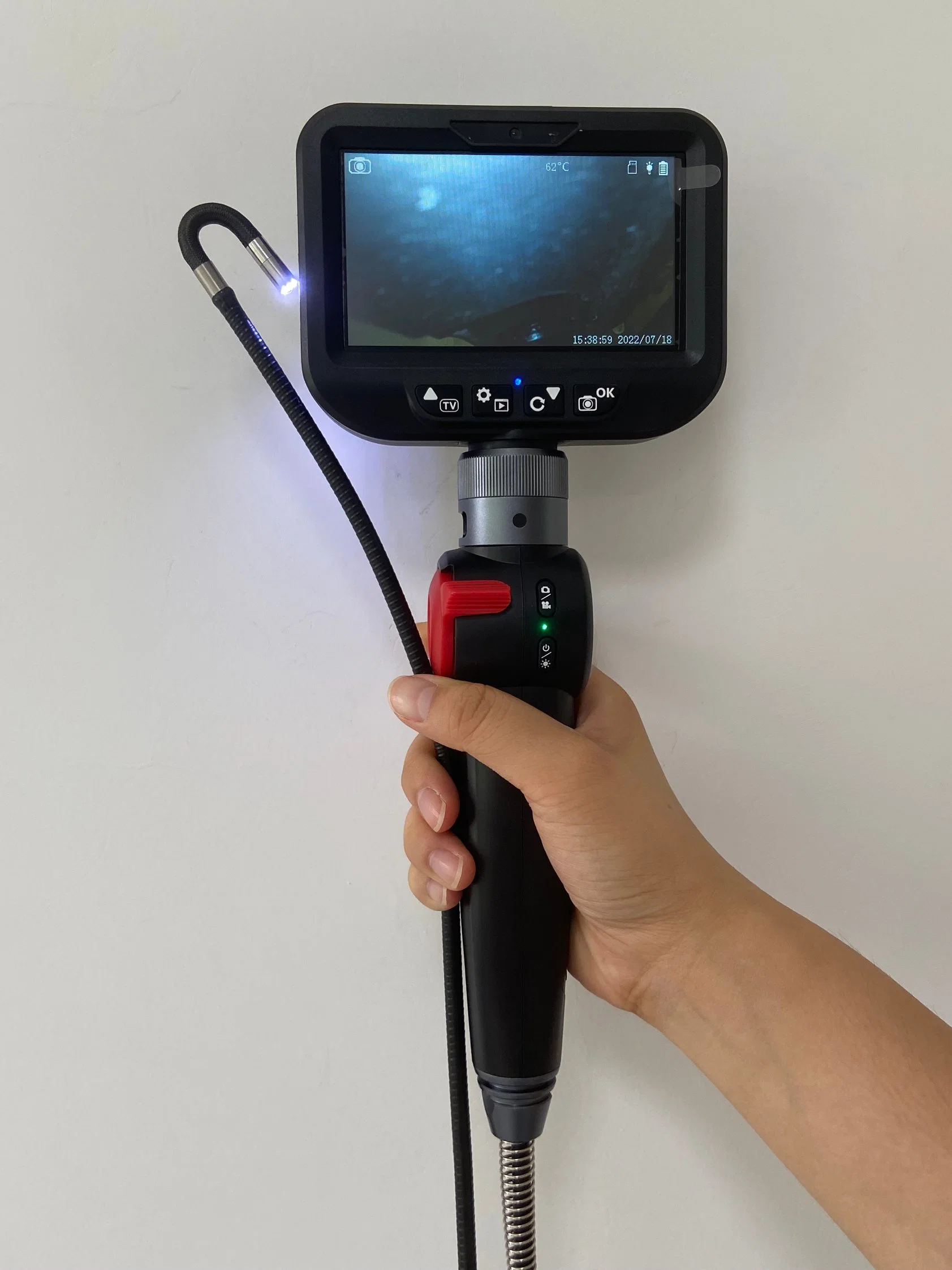 Portable Industry Videoscope with 6.0mm Camera Lens, 2-Way Tip Articulations, 2m Cable Inch Monitor