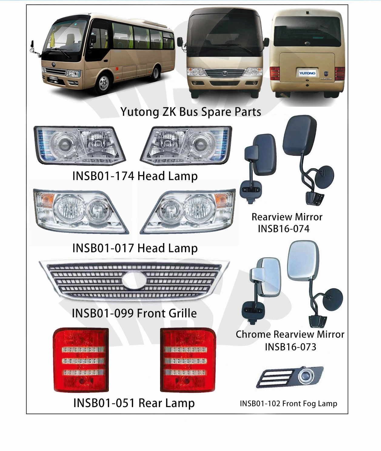 Utong Bus Parts Bus Coach Side Mirror Rear View Mirror