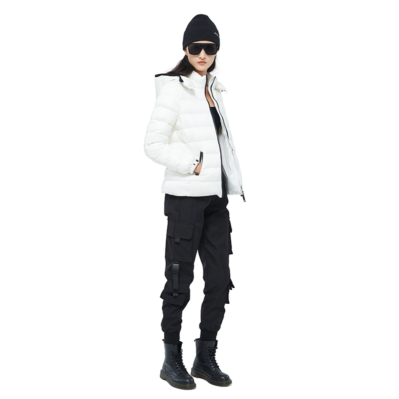 Hot Sell Cheap Luxury Office Down Puffer Jacket Designer Fashion Short Winter Coat Women