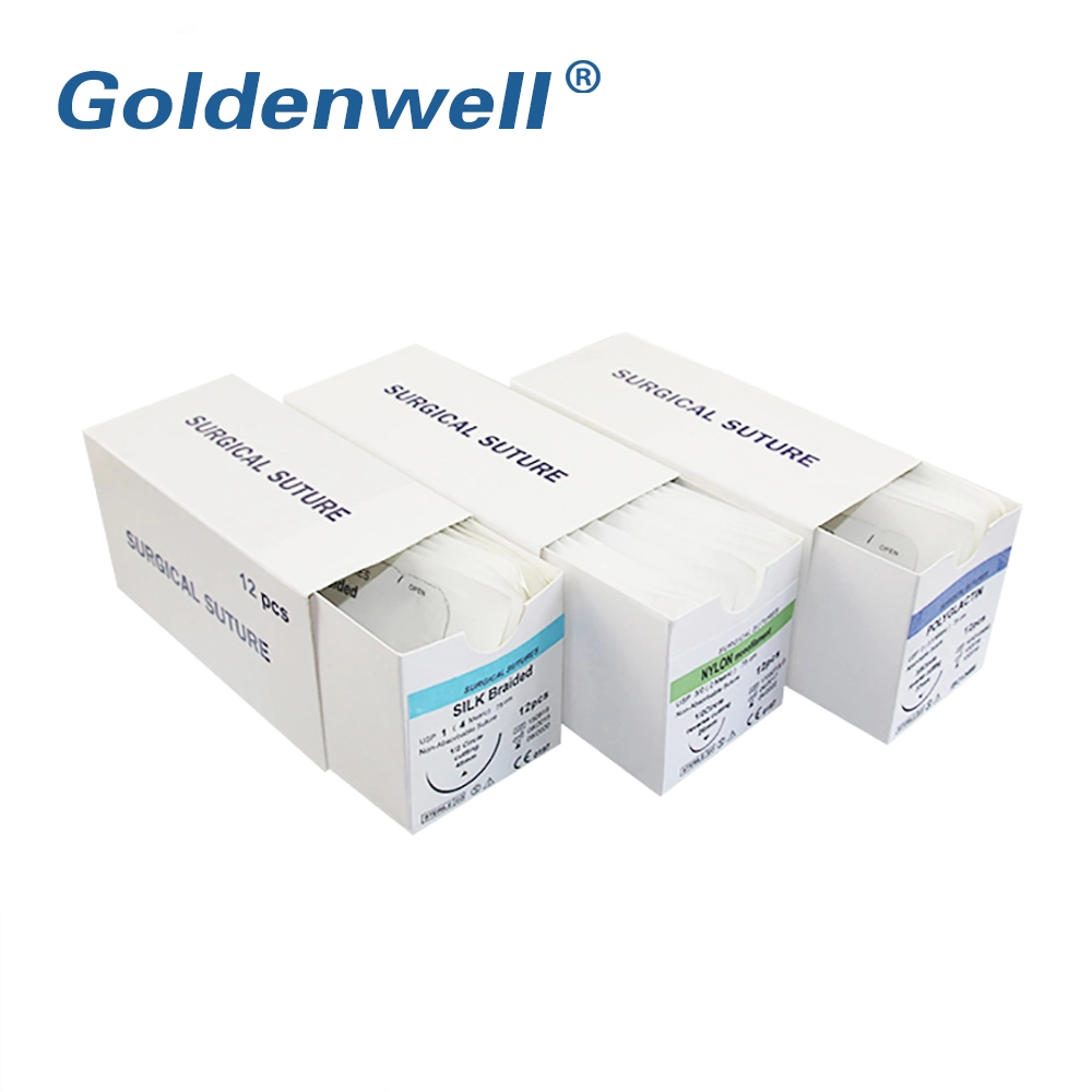 Professional Manufacturer Disposable Sterile Medical Absorbable/Non-Absorbable Surgical Suture with Needle