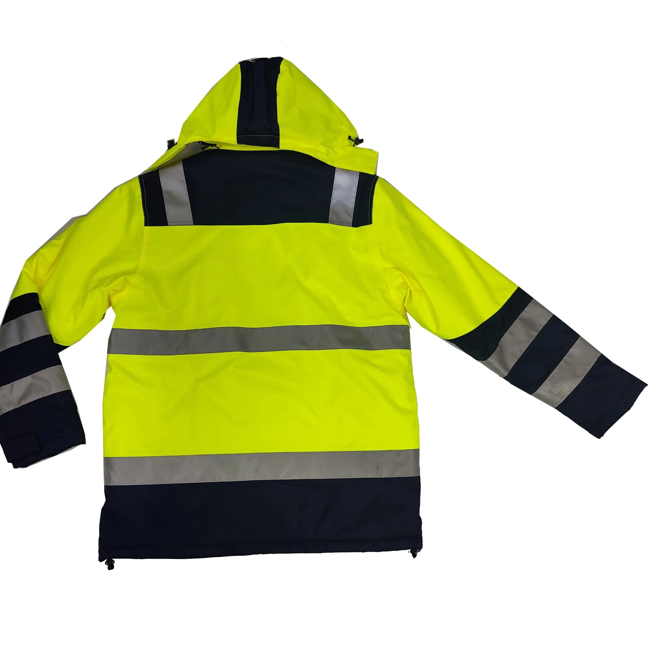 ملابس أمان عاكسة ذات نغمتين تبرز الجيوب الخارجية ذات الرؤية العالية سترة WorkWear