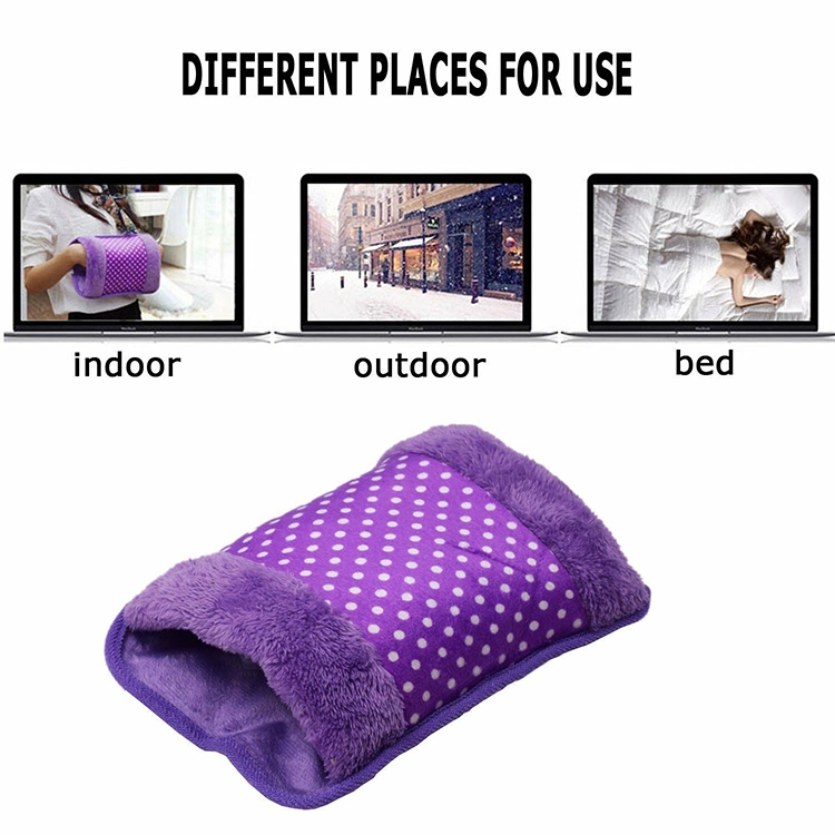 Wholesale/Supplier Soft Fleece 1000ml Plug in Rechargeable Electric Hot Water Bottle with Ce