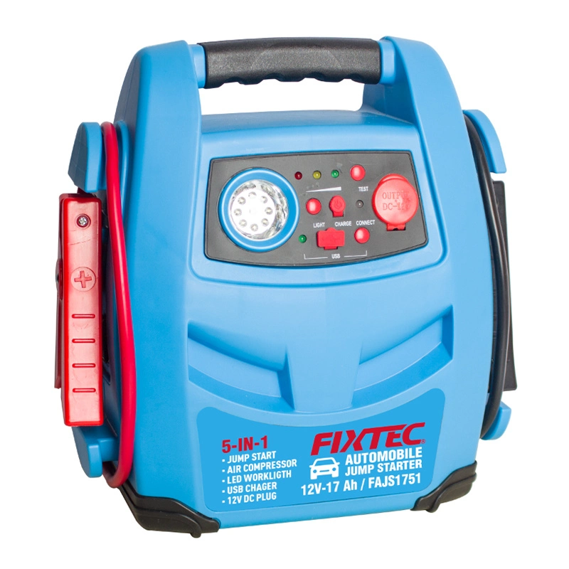 Fixtec 5 in 1 Jumpstart/USB Port/Worklight/Cigarette Lighter Hole/Air Compressor with AC/DC Charging Adaptor