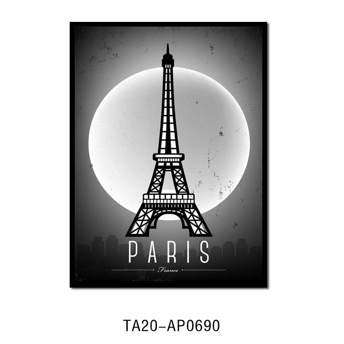Paris Paysage HD Toile Photo Impressions Image de la Tour Eiffel Décoration Murale Maison Encadrée