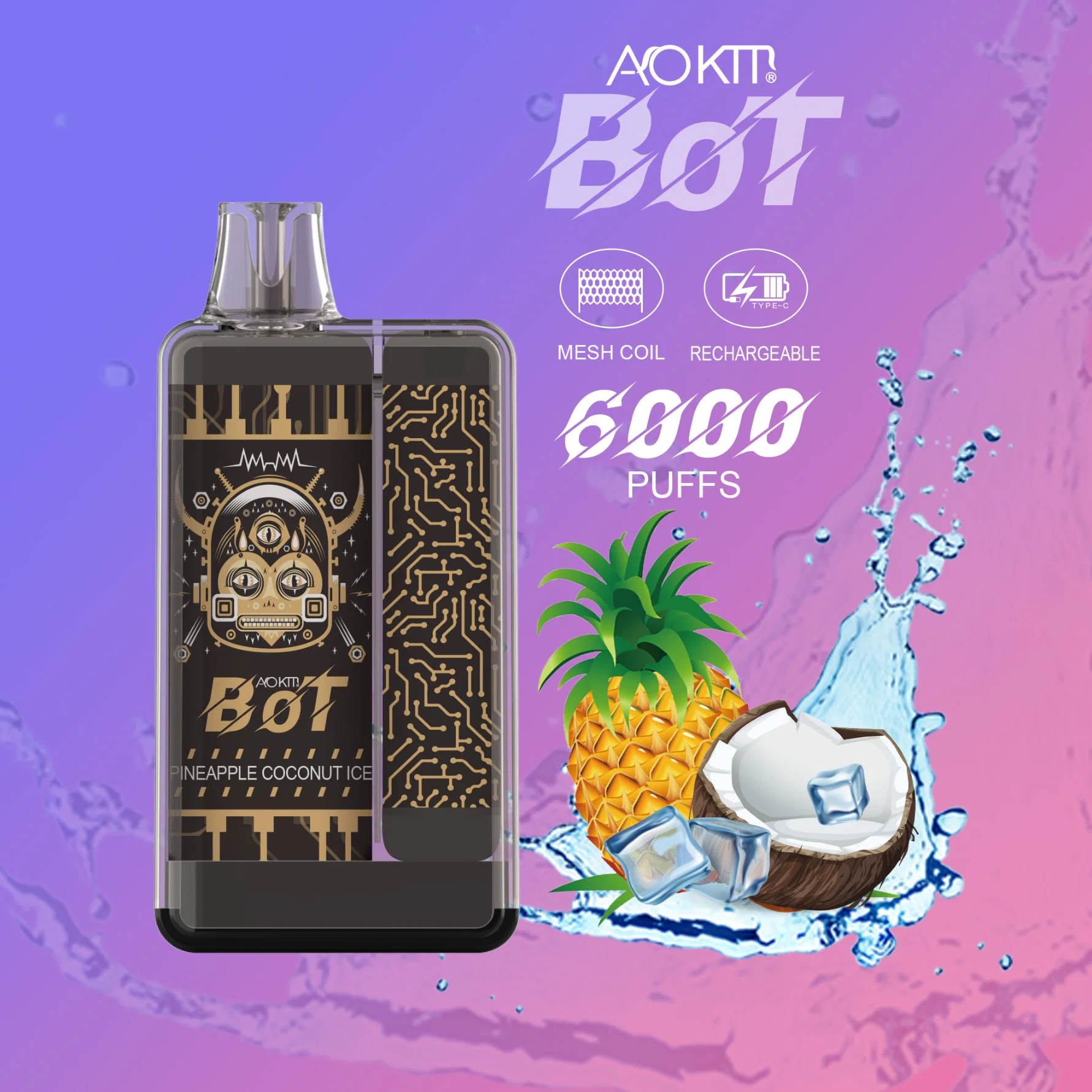 China Wholesale/Supplier Aokit Disposable/Chargeable Pod 6000 Puff Bar I Vape Custom Vaporizer E Cigarette Price Vape Pen