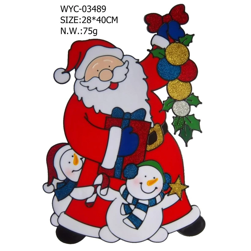 Wholesale/Supplier Electrostatic Window Cling Decoration Christmas Santa Window Sticker20