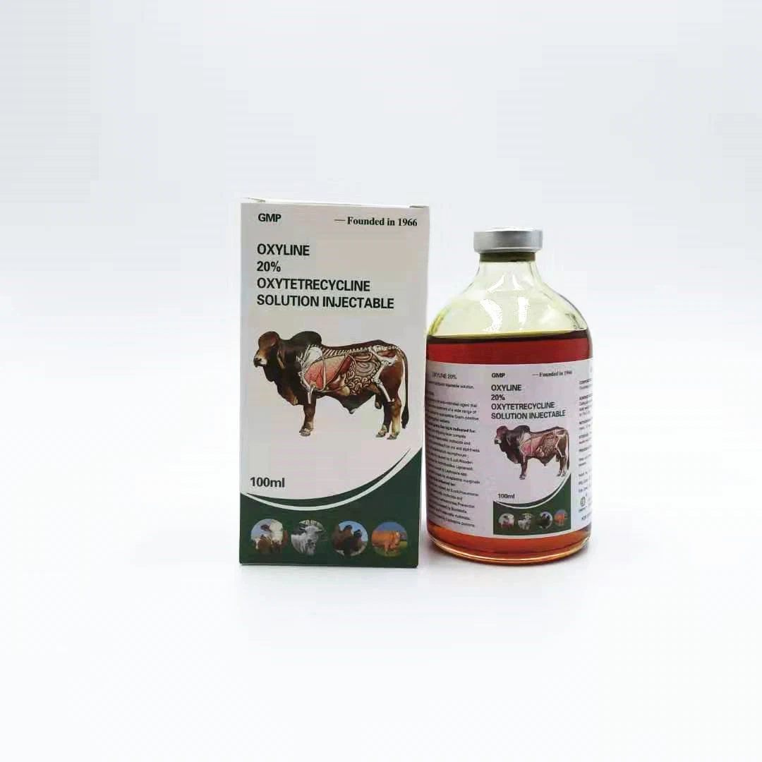 Médecine vétérinaire Shandong Unovet 100ml oxytétracycline injection Pig usage médecine