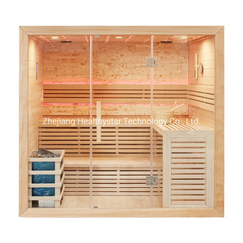 Vente en gros en Chine de sauna à vapeur de luxe pour usage domestique avec porte en verre.