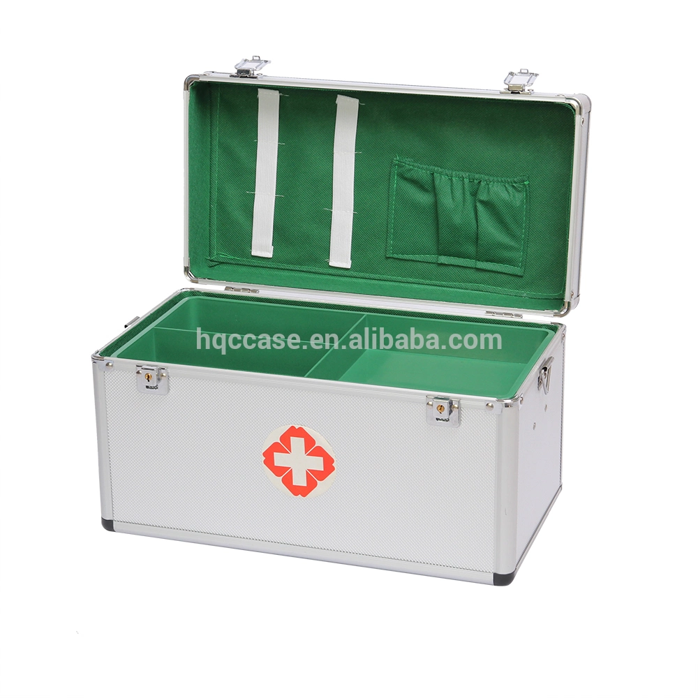 Professional Waterproof Aluminum Metal Medical Kit Box