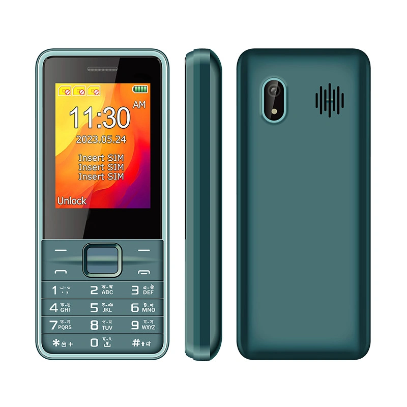 Econ E2454 2.4 Inch 25bi Big Battery Wholesale/Supplier Fashion GSM Keypad 3 SIM Card Torch Keypad Cheap Mobile Feature Phone