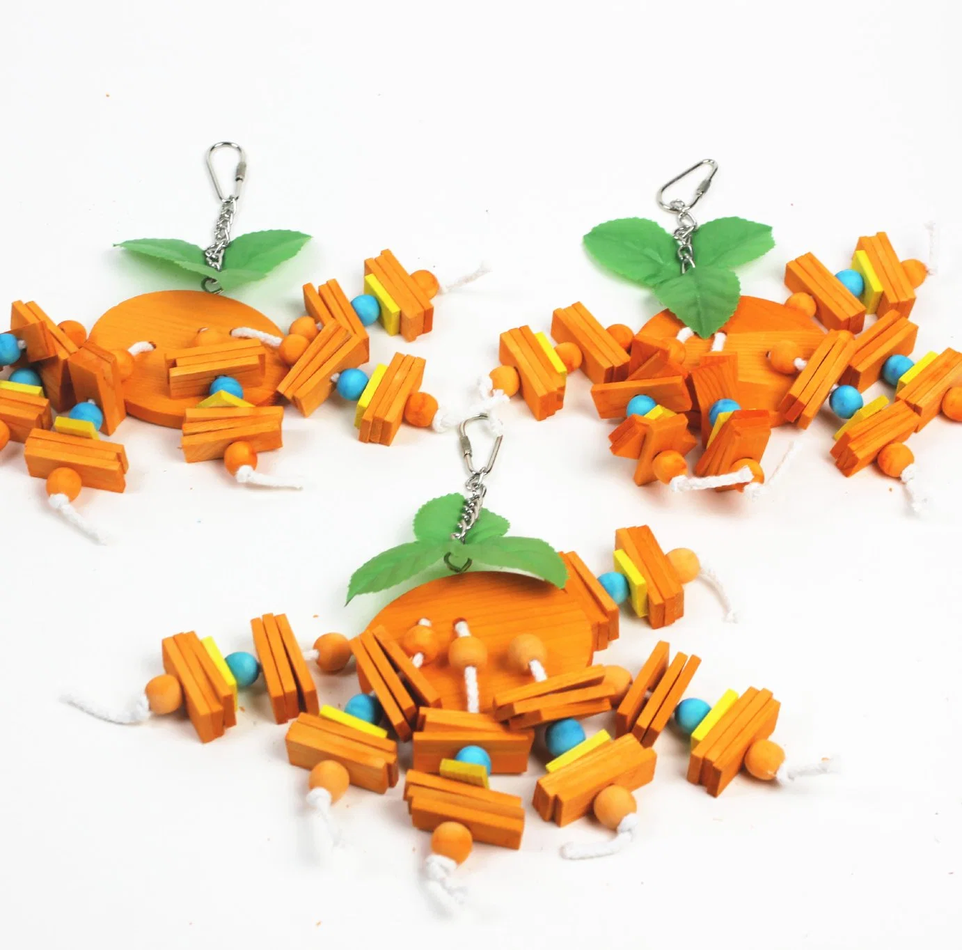 Produits pour animaux de compagnie petits oiseaux de taille moyenne et grande oiseaux Orange naturel Bois africain perroquets perroquets aras jouets de Cockatoos