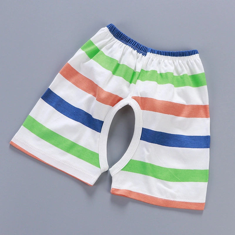 Boys Baby Open Crotch Shorts Summer Pure Cotton Thin Pants