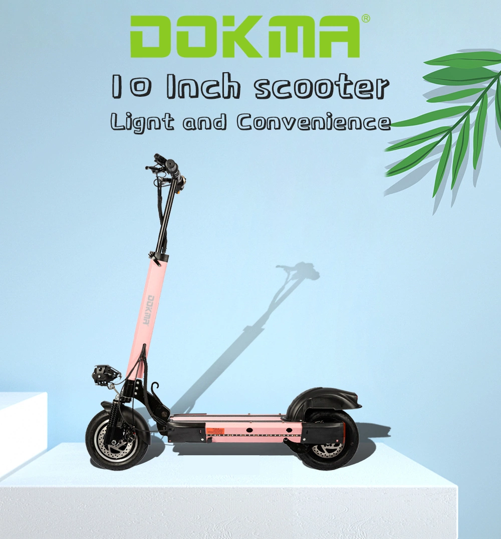 Dokma Dmay para adultos eléctrico 10" pulgada dos ruedas plegables Scooters 48V/860W Motor sin escobillas Escooter de 10 pulgadas fuera de Road Kick Scooter Scooters eléctricos adultos