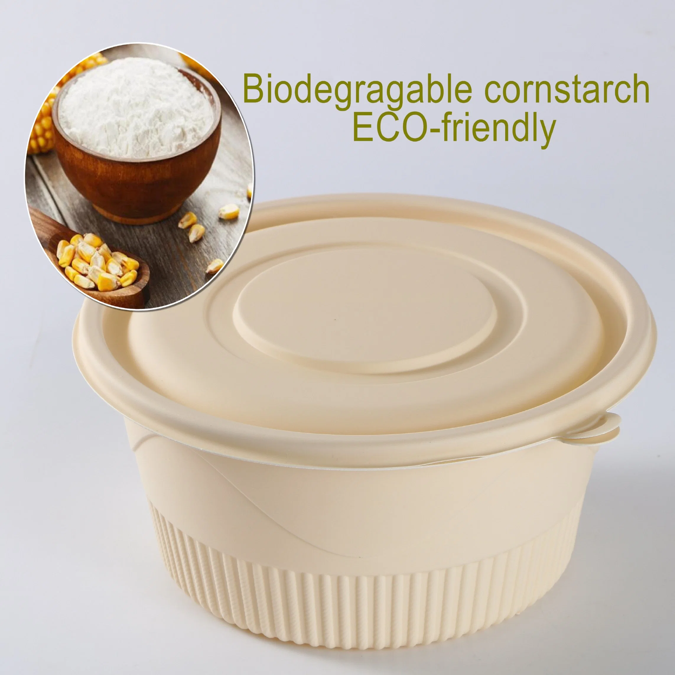 Embalagens para alimentos de amido de milho descartáveis Lunch Box pode ser Biodagradabled
